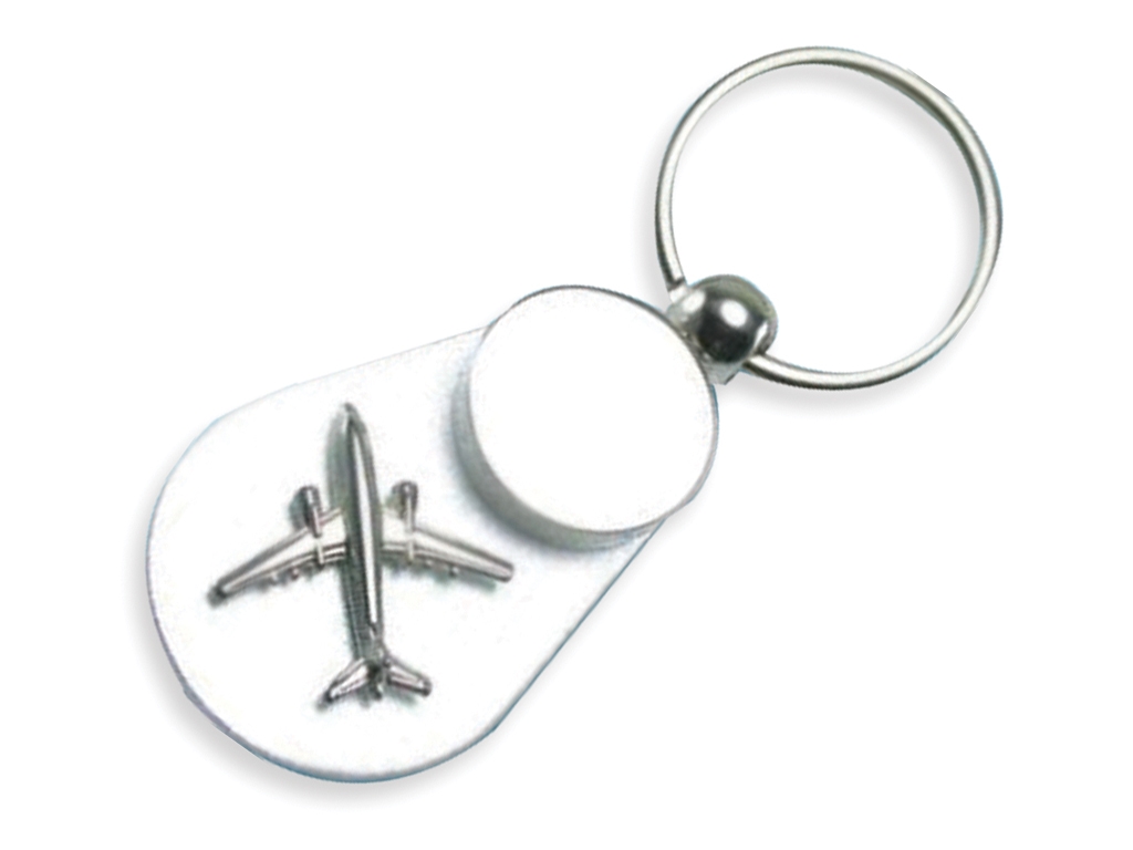 Metal 3D Airplane Keychain